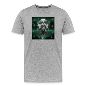 Geisterfrau, seelen, dark fantasy Prints, Banshees - Männer Premium Bio T-Shirt - Grau meliert - Vorne - Damien (186cm)
