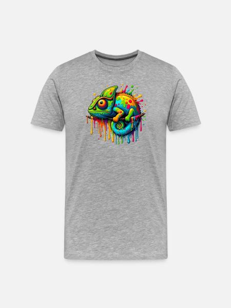 Chameleon - Men's Premium Organic T-Shirt - heather grey
