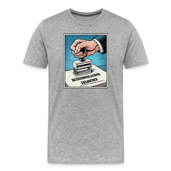 Betriebserlaubnis erloschen! Für Tuning-Freaks - Männer Premium Bio T-Shirt - Grau meliert - Vorne - Damien (186cm)