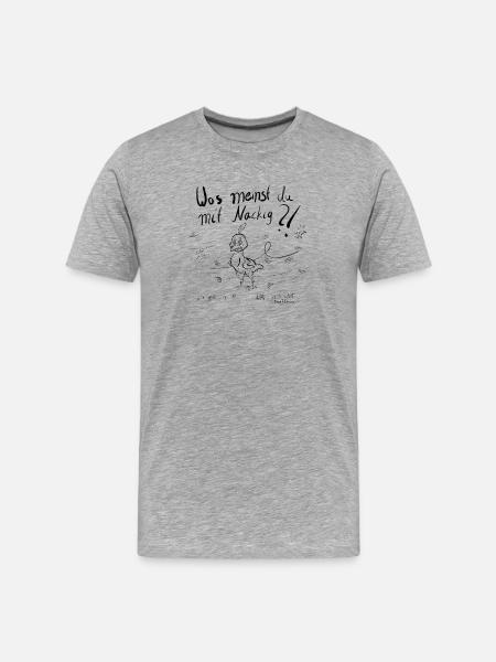 Ein Mausender Vogel im Herbstwind - Männer Premium Bio T-Shirt - Grau meliert