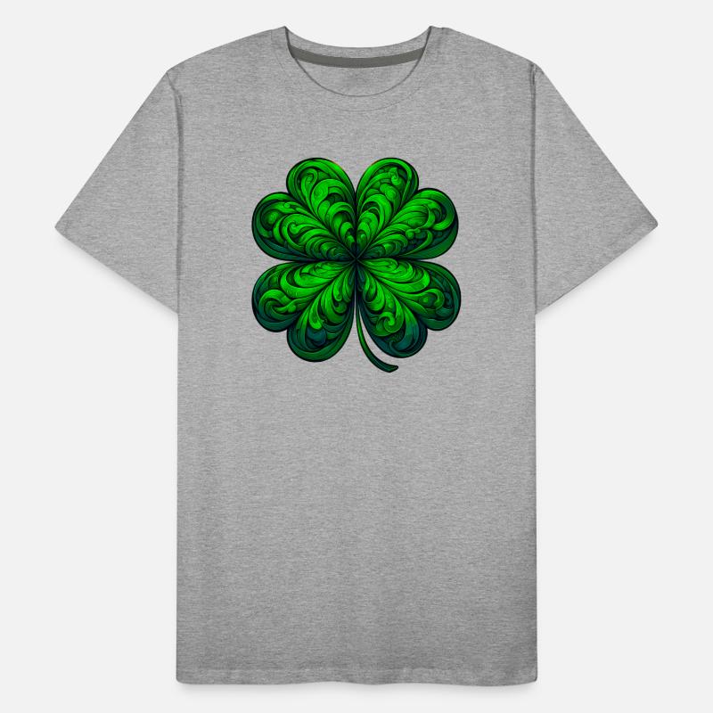Vierblättriges Kleeblatt Männer Premium Bio T-Shirt