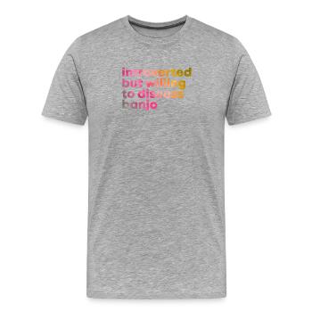 Banjo - Men's Premium Organic T-Shirt - heather grey - Front - Damien (186cm)