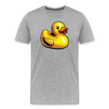 Caneton Canard Canard Canard - T-shirt bio Premium Homme - gris chiné - Devant - Damien (186cm)