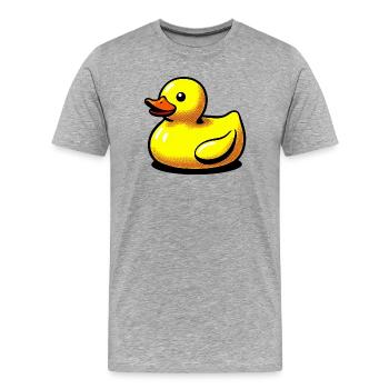 Caneton Canard Canard Canard - T-shirt bio Premium Homme - gris chiné - Devant - Damien (186cm)