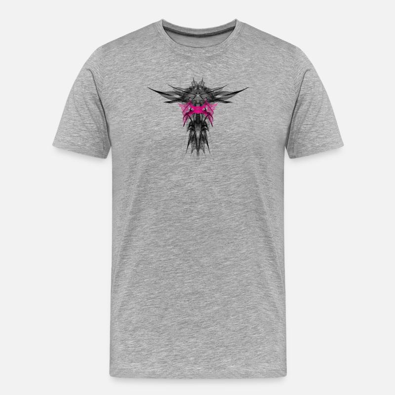 moorreee drgn3 - Männer Premium Bio T-Shirt - Grau meliert