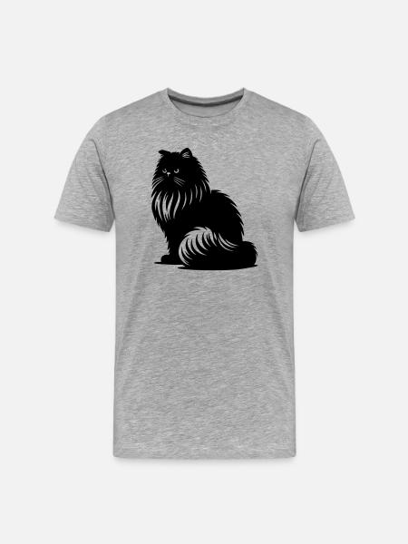 Chat persan - Persan - T-shirt bio Premium Homme - gris chiné