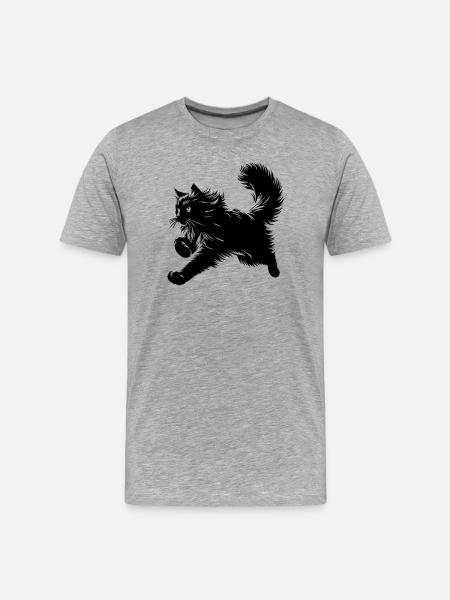 Norwegian Forest Cat - Men's Premium Organic T-Shirt - heather grey