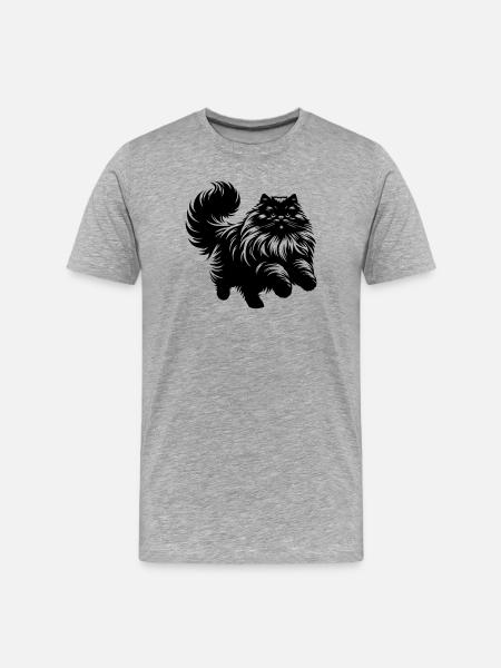 Chat persan - Persan - T-shirt bio Premium Homme - gris chiné