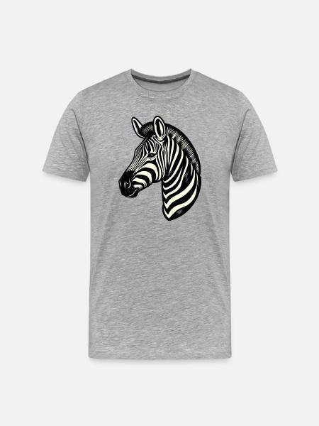 Zèbre - T-shirt bio Premium Homme - gris chiné