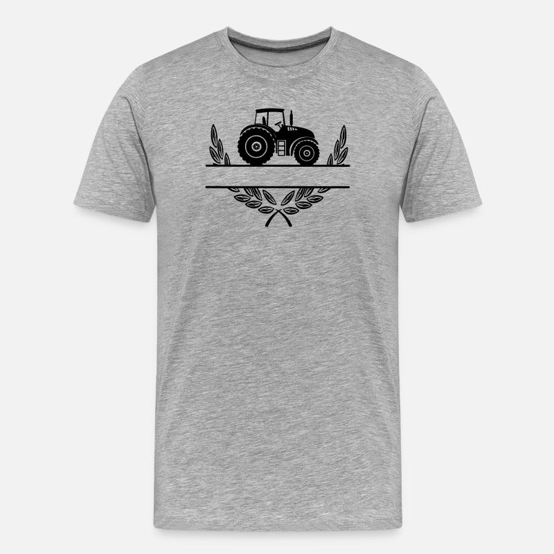 Stolz auf den Landwirt-Traktor - Männer Premium Bio T-Shirt - Grau meliert