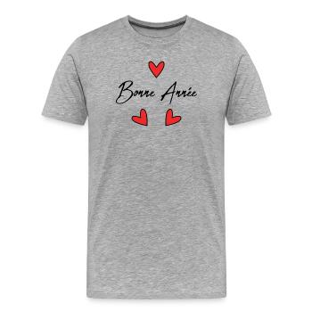 HAPPY NEW YEAR. NEW YEAR'S EVE. NEW YEAR - Men's Premium Organic T-Shirt - heather grey - Front - Damien (186cm)