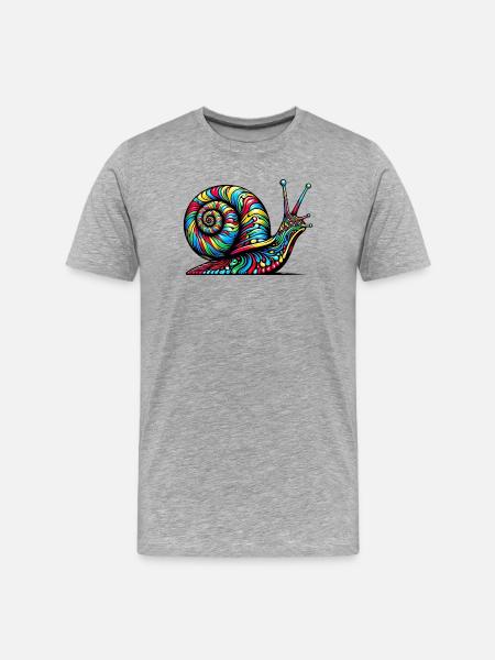 Escargot - T-shirt bio Premium Homme - gris chiné