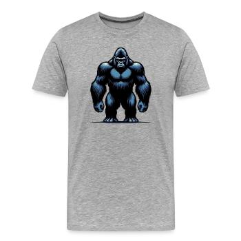 Gorilla - Men's Premium Organic T-Shirt - heather grey - Front - Damien (186cm)