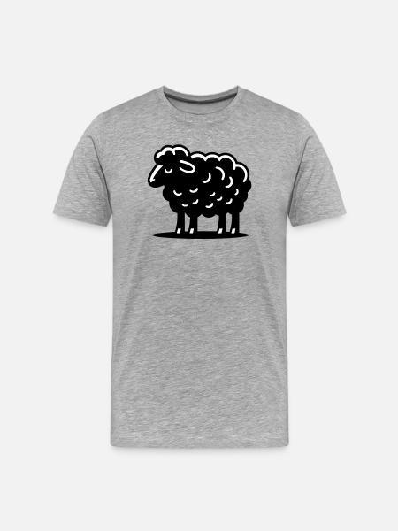 Black Sheep - Men's Premium Organic T-Shirt - heather grey