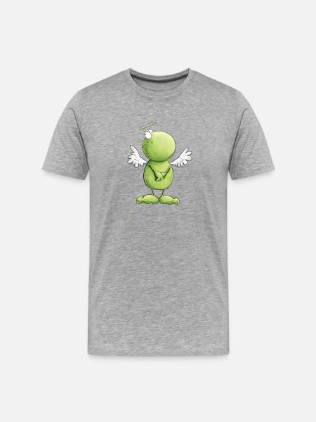 Frog Angel Innocence - Men's Premium Organic T-Shirt - heather grey