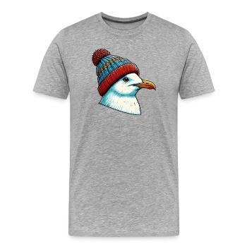 Mouette - T-shirt bio Premium Homme - gris chiné - Devant - Damien (186cm)