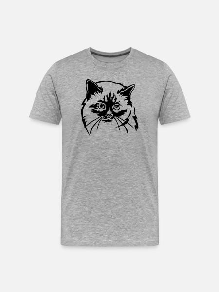 Chat birman - T-shirt bio Premium Homme - gris chiné