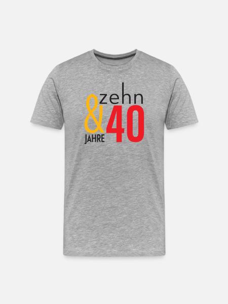 Pas 50 - quarante-dix ! - T-shirt bio Premium Homme - gris chiné
