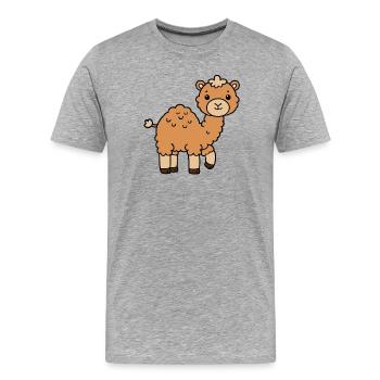 Camel Dromedary - Men's Premium Organic T-Shirt - heather grey - Front - Damien (186cm)