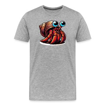 Bernard-l'ermite - T-shirt bio Premium Homme - gris chiné - Devant - Damien (186cm)