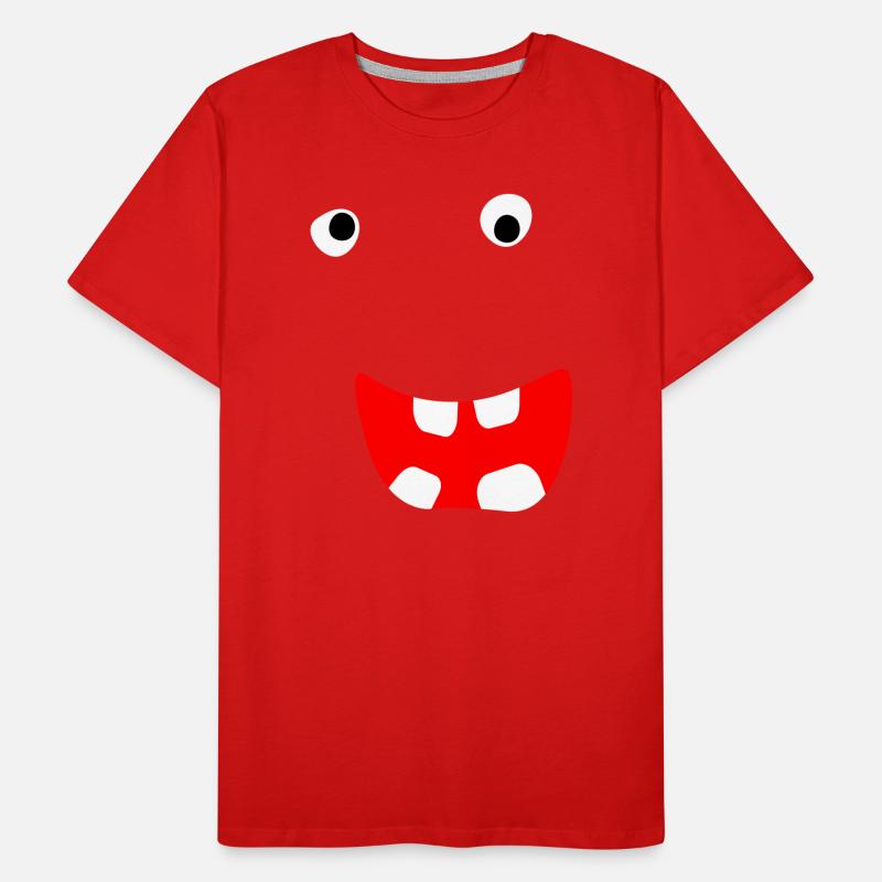 Monster Halloween Comic gruselig Gesicht cool Face Männer Premium Bio T-Shirt