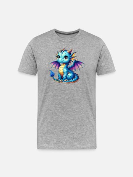 Dragon - Men's Premium Organic T-Shirt - heather grey