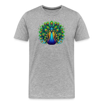 Paon - T-shirt bio Premium Homme - gris chiné - Devant - Damien (186cm)