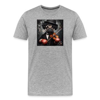 Trauriger Clown - Männer Premium Bio T-Shirt - Grau meliert - Vorne - Damien (186cm)