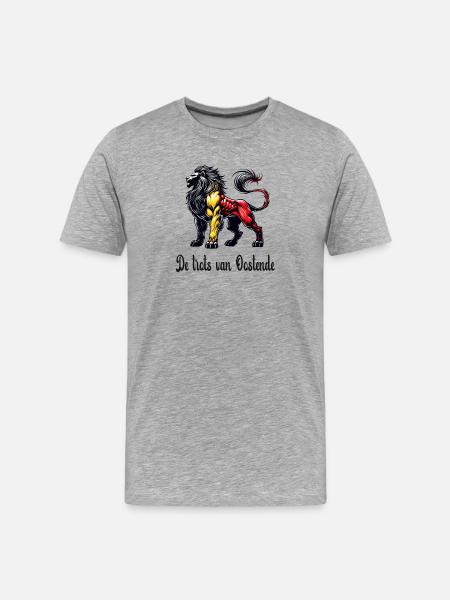 Ostend lion flag design - Men's Premium Organic T-Shirt - heather grey