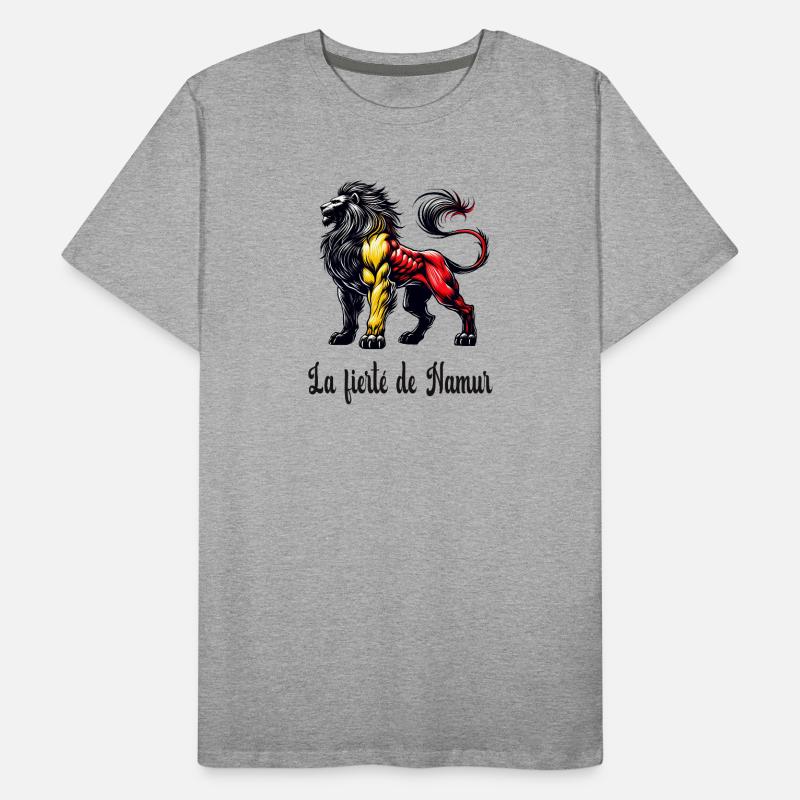 Namur Löwe Flaggen Design Männer Premium Bio T-Shirt
