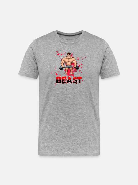 Beast - Men's Premium Organic T-Shirt - heather grey