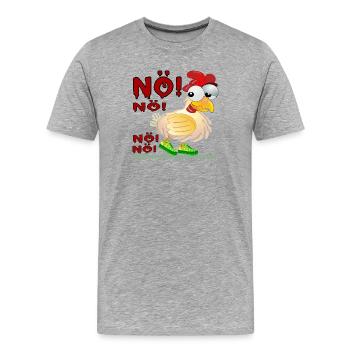 NÖ NEIN SAGEN - HÜHNER HÜHNERSTALL - Männer Premium Bio T-Shirt - Grau meliert - Vorne - Damien (186cm)
