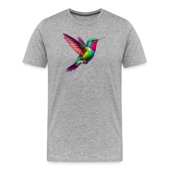 Colibri - T-shirt bio Premium Homme - gris chiné - Devant - Damien (186cm)