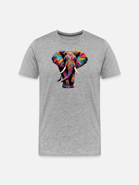Elephant - Men's Premium Organic T-Shirt - heather grey