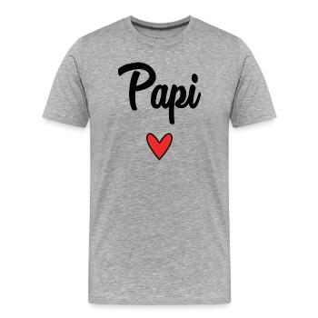 HAPPY FATHER'S DAY. DAD. FATHER'S DAY. FATHER. GOOD - Men's Premium Organic T-Shirt - heather grey - Front - Damien (186cm)