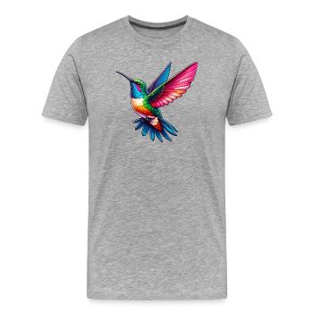 Colibri - T-shirt bio Premium Homme - gris chiné - Devant - Damien (186cm)