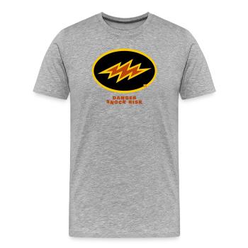 shock risk - Men's Premium Organic T-Shirt - heather grey - Front - Damien (186cm)