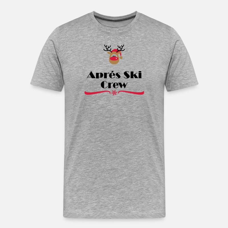 Apres Ski Crew - Männer Premium Bio T-Shirt - Grau meliert