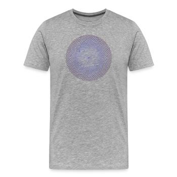 Lotus of Life - Men's Premium Organic T-Shirt - heather grey - Front - Damien (186cm)