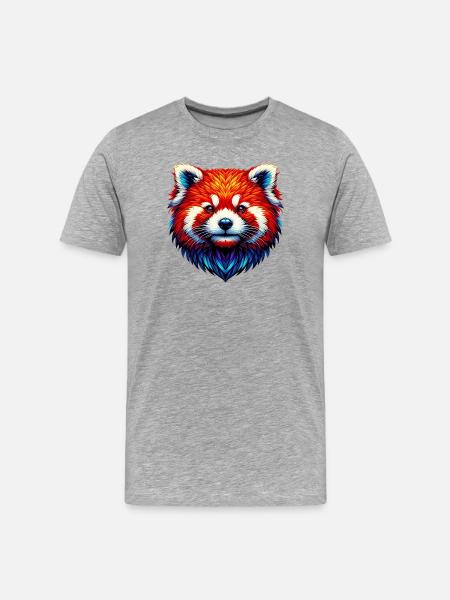Petit panda - T-shirt bio Premium Homme - gris chiné