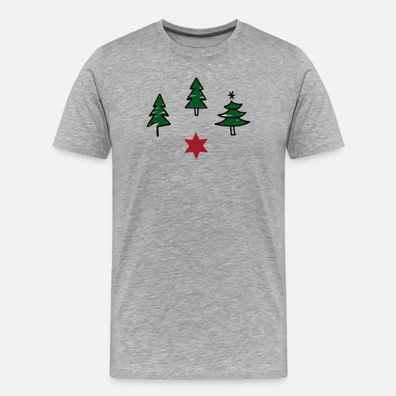 Design zu Weihnachten - Männer Premium Bio T-Shirt - Grau meliert
