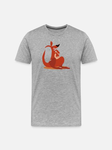 Kangaroos Australia - Men's Premium Organic T-Shirt - heather grey
