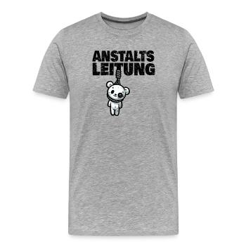Institution management Teddy - Men's Premium Organic T-Shirt - heather grey - Front - Damien (186cm)