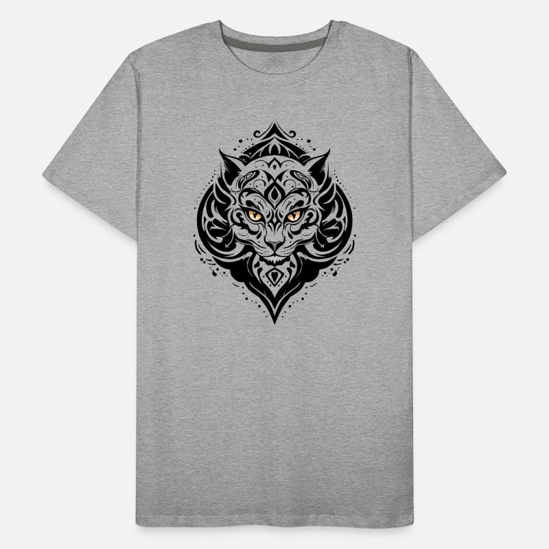 TATOUAGE CHAT NOIR T-shirt bio Premium Homme