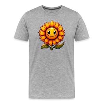 Sunflower - Men's Premium Organic T-Shirt - heather grey - Front - Damien (186cm)