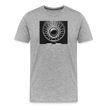 "Basketball Mouse Pad - Action and Precision" - Men's Premium Organic T-Shirt - heather grey - Front - Damien (186cm)