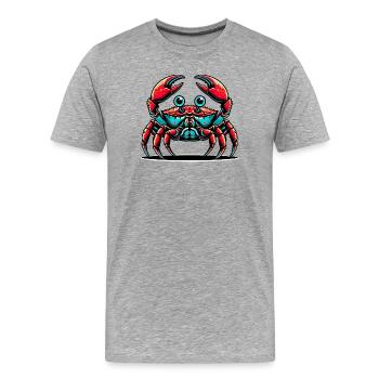 Crabe - T-shirt bio Premium Homme - gris chiné - Devant - Damien (186cm)