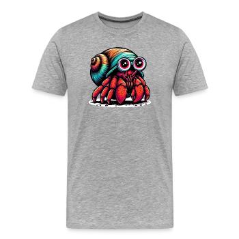 Bernard-l'ermite - T-shirt bio Premium Homme - gris chiné - Devant - Damien (186cm)