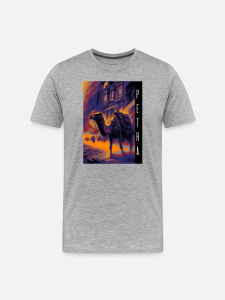 Petra in Jordan - Men's Premium Organic T-Shirt - heather grey