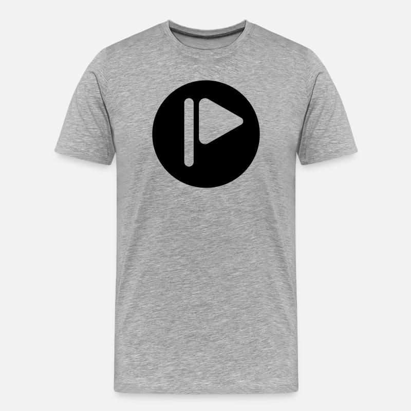 Play Golf Blanc - T-shirt bio Premium Homme - gris chiné